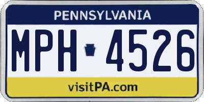 PA license plate MPH4526