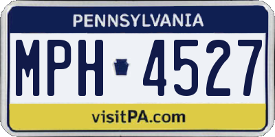 PA license plate MPH4527