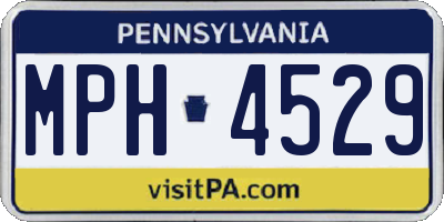 PA license plate MPH4529