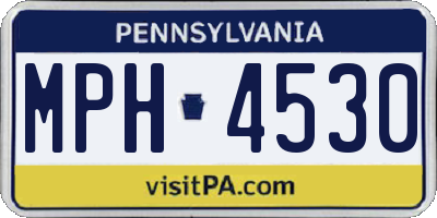 PA license plate MPH4530