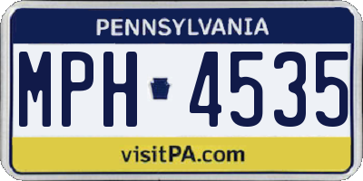 PA license plate MPH4535
