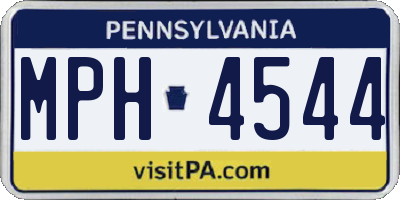 PA license plate MPH4544