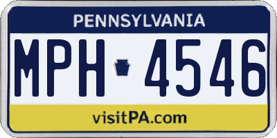 PA license plate MPH4546