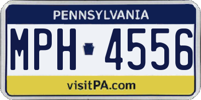 PA license plate MPH4556