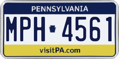PA license plate MPH4561