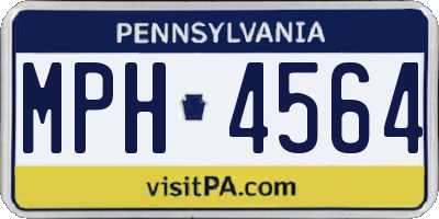 PA license plate MPH4564