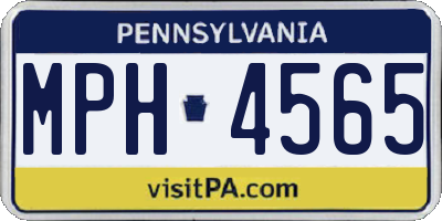 PA license plate MPH4565