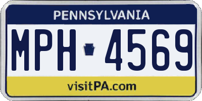 PA license plate MPH4569