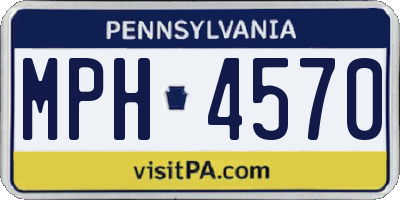 PA license plate MPH4570
