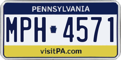 PA license plate MPH4571