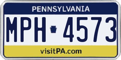 PA license plate MPH4573