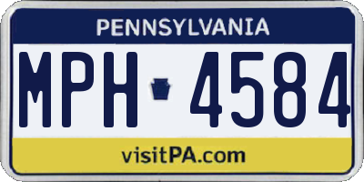 PA license plate MPH4584