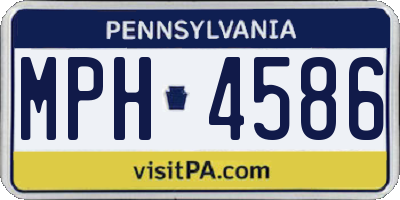 PA license plate MPH4586