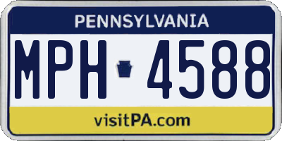 PA license plate MPH4588