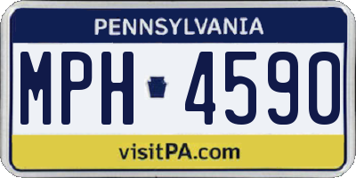 PA license plate MPH4590
