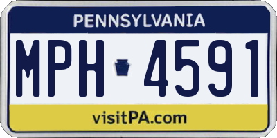 PA license plate MPH4591