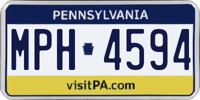 PA license plate MPH4594