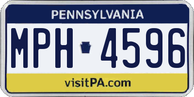 PA license plate MPH4596