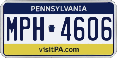 PA license plate MPH4606