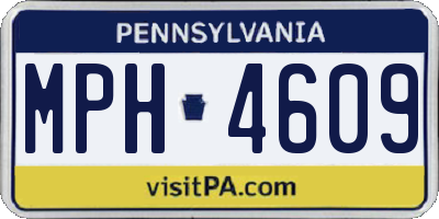 PA license plate MPH4609