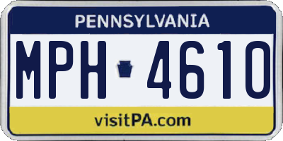 PA license plate MPH4610
