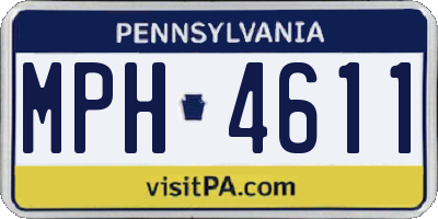 PA license plate MPH4611