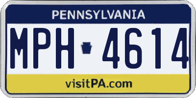PA license plate MPH4614