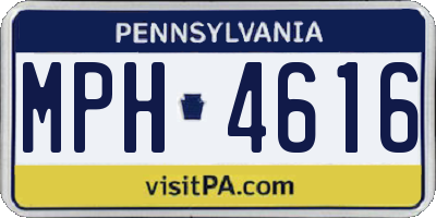 PA license plate MPH4616