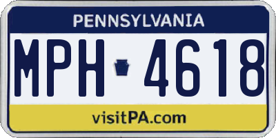 PA license plate MPH4618