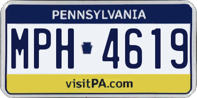 PA license plate MPH4619