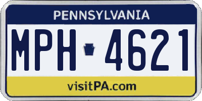 PA license plate MPH4621