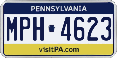 PA license plate MPH4623