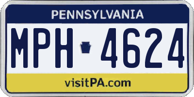 PA license plate MPH4624