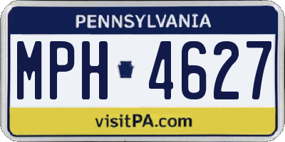 PA license plate MPH4627