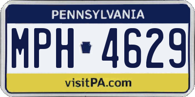 PA license plate MPH4629
