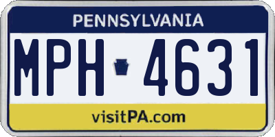PA license plate MPH4631