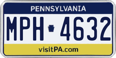PA license plate MPH4632