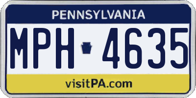 PA license plate MPH4635