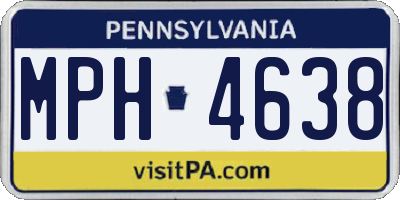 PA license plate MPH4638