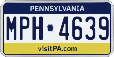 PA license plate MPH4639