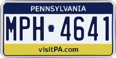 PA license plate MPH4641