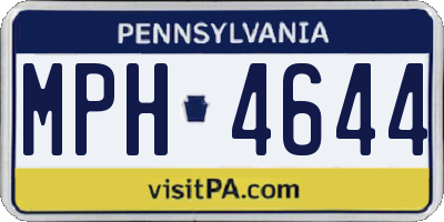 PA license plate MPH4644