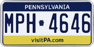 PA license plate MPH4646