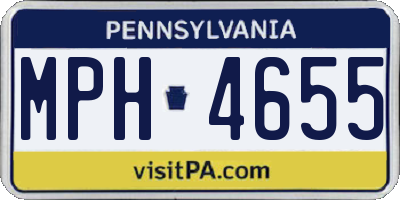 PA license plate MPH4655