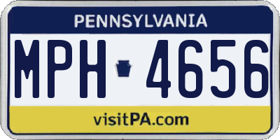 PA license plate MPH4656