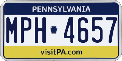 PA license plate MPH4657