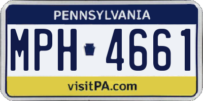 PA license plate MPH4661