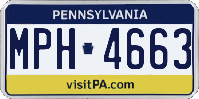 PA license plate MPH4663