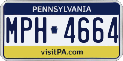 PA license plate MPH4664