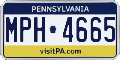 PA license plate MPH4665